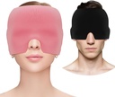 Migreen Peavalu Relief Cap , Gel Cooling Eye Mask , Migreen Relief Cap Hot & Cold Therapy Hangover Hat Mask Lõhnatu Migreen Peavalu Müts Sinus , Puffy Eyes , Pinge , Stress Relief - Roosa