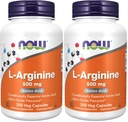 NOW Supplements , L-arginiin 500 mg , lämmastikoksiidi lähteaine * , aminohape , 250 Veg kapslit ( 2 pakendis )