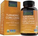 Viva Naturals Turmeric Curcumin, 1500 mg, 120 tabletti - koos musta pipariga imendumiseks - ühine tugi ja rakukaitse