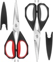 LIVINGO Köögikäärid, 2 Pack 9.25" Kasulik Kõik Eesmärgid Kodulinnukäärid Rasked Kohustused Nõudepesumasin Ohutu, Tule välja Terav Roostevabast Terasest Keetmine Toidukäärid Liha lõikamiseks, Kana, Köögiviljad, Kala