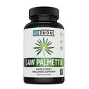 Zhou Saw Palmetto täiendus meestele - Premium kompleks, täiustatud valem, ekstra tugevus 450mg Saw Palmetto Berry kapsli kohta - 100 taimetoitlast kapslit