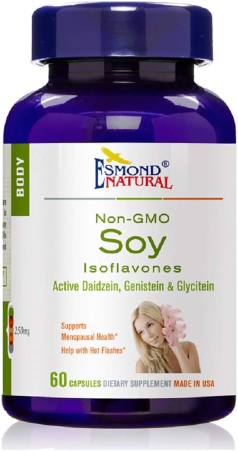 Soy Isoflavones Non-GMO (Toetab Menopausal Health & Hot Flashes), GMP, Natural Product Assn Certified, Made in USA - 250mg, 60 kapslit