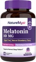 Melatoniin 10 MG, kiiresti lahustuvad tabletid, Ultra tugevus, mitte-harjutuste moodustamine, une ja rahulikkuse tugi, suhkrut ei ole, looduslik maasikamaitse, 90 tabletti