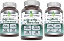 Hämmastav valem Melatoniin 10 Mg Plus L-Theanine 5,5 Mg täiendus | 120 tabletti | Mitte-GMO | Gluteenivaba | Valmistatud USAs | Pakend 3