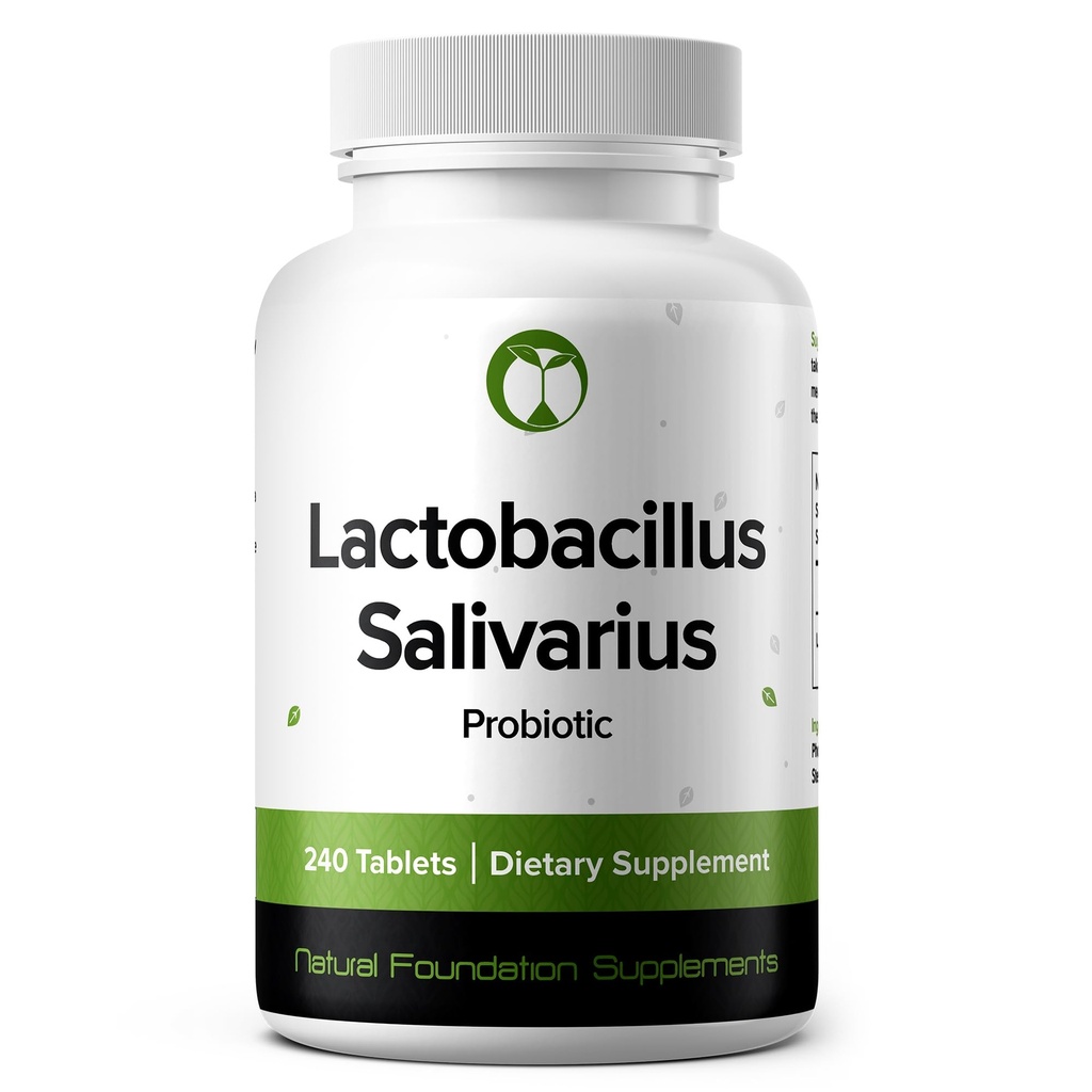 Lactobacillus Salivarius probiootiline 240 tabletti (4 kuu pakkumine) - uuritud tüvi LS97 - 3 miljardit CFU - seedetrakti ja suuõõne tervise tugi - GMP sertifitseeritud (240, Lactobacillus Salivarius)