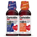 Coricidin HBP Maksimaalne tugevus Külm ja gripp Päev ja öö Suhkruvaba Vedel Twinpack, Dekongestant-vaba külma ravim täiskasvanutele kõrge vererõhu -12 Fl Oz (pakk 2)