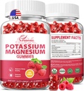 Kaaliummagneesiumkummid Kaaliumtsitraat 99mg Magneesiumtsitraat 250mg Magneesiumkaaliumi komplekslisand, immuuntugi, 60 Vaarikakummid 2 Pack