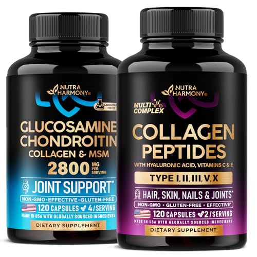NUTRAHARMONY Glükoosamiin Kondroitiin & kollageenpeptiidide kapslid