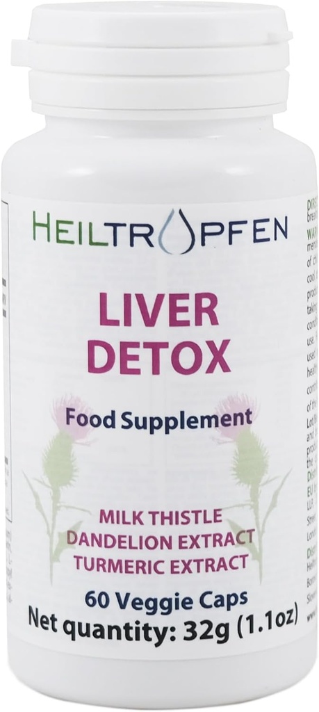 Heiltropfeen Maks Detox Vegetarian korgid | 60 kapslit | Toidulisand