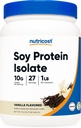 Nutrikost Sojavalk Isolaatpulber, 1 LB Vanilla - 10 grammi valku ühe serveerimise, vegani, GMO-vaba ja gluteenivaba