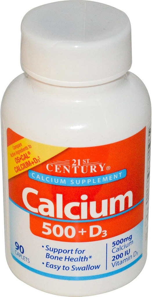 21. sajandi kaltsium 500 + D3, 5 mcg (200 RÜ), 90 tabletti