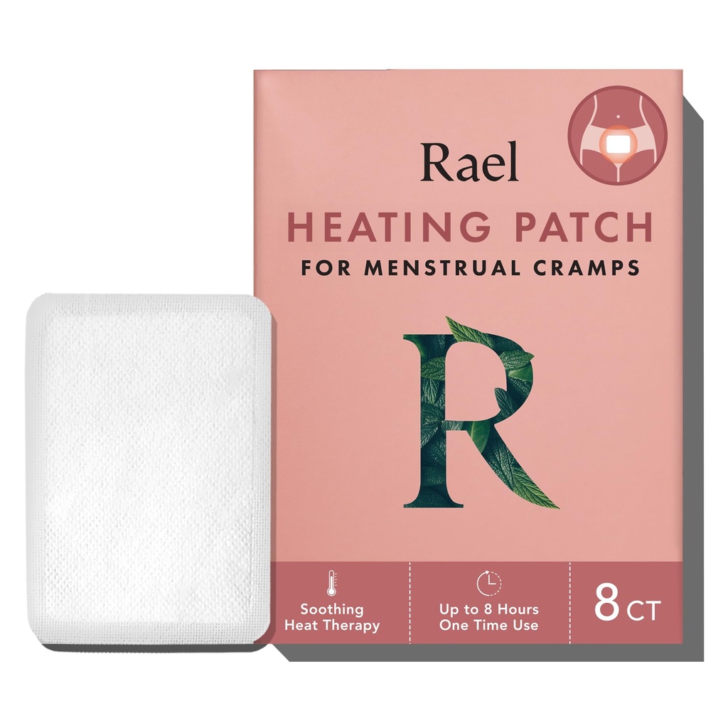 Rael Taimsed Küttepaigad, Perioodi krambid Relief, Soojusteraapia, Ultra Õhuke disain, On The Go Size, kõigile nahatüüpidele (8 Count)