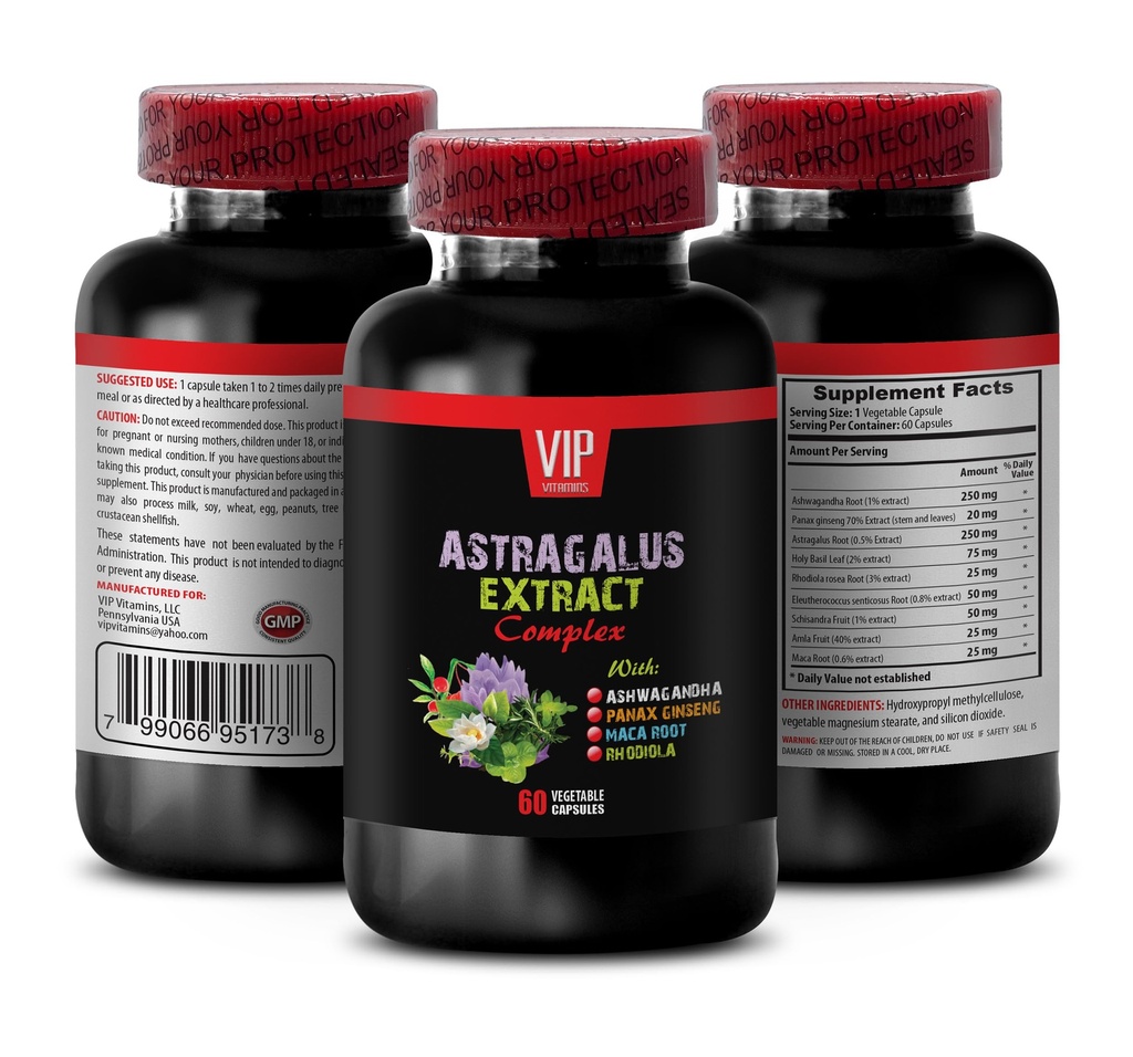 Astragalus kompleks - ASTRAGALUS EKSTRAKT KOMPLEKS Ashwagandha , Panax ženšenni , Astragalus , Maca - püha basiilikukapslid , astragalus immuuntoetus , astragalus ekstraktkapslid 1 pudel 60 kapslit