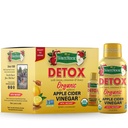 Valge Maja Detox Õunasiidri äädika kaadrid, töötlemata filtreerimata, On The Go (Detox, Pack of 6)