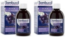 Sambucol Black Elderberry Syrup - Sambucus Elderberry Syrup, Black Elderberry Liquid, Immune Support, High Antioxidants, Gluteenivaba - Algne valem, 7,8 Fl Oz (2. pakk)