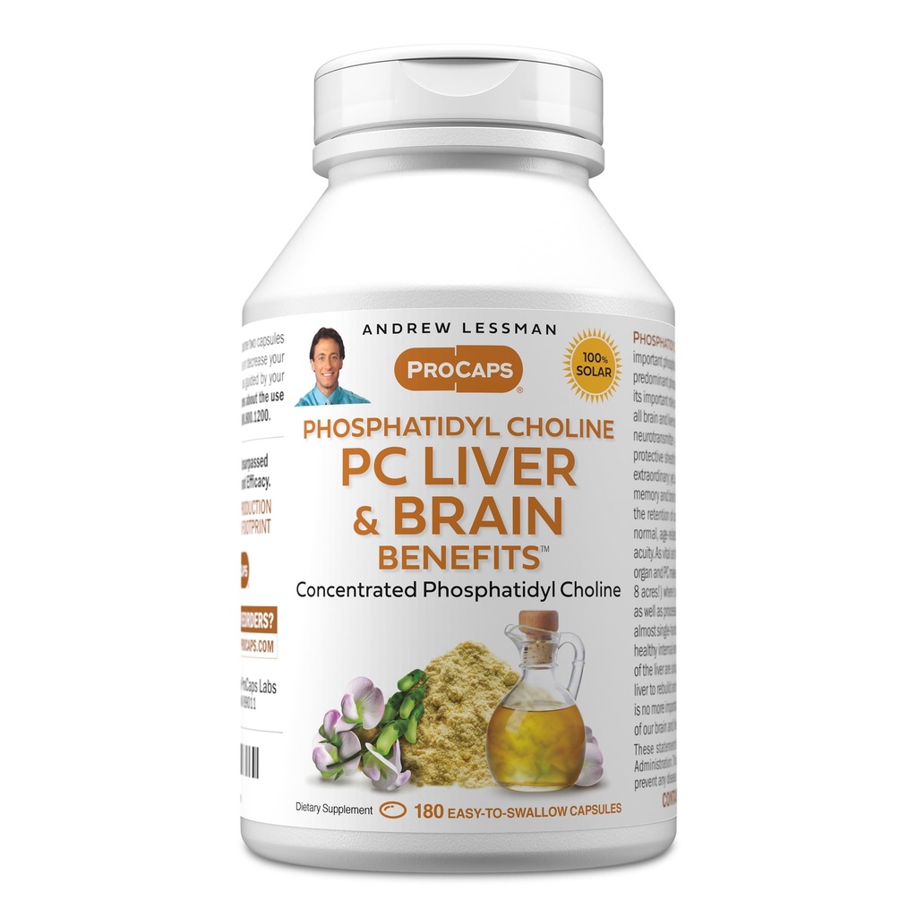 ANDREW LESSMAN PC maksa ja aju eelised 180 softgels - fosfatidüülkoliin, tervisliku maksa ja aju struktuuri kõige olulisem ehitusplokk, funktsioon. Ei mingeid lisaaineid. Kergesti alla neelatavad sohvakesed
