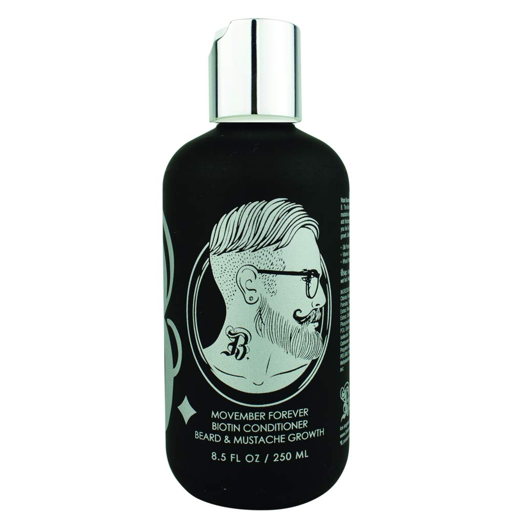 Biotin Beard Growth and Thickening Conditioner-(High Potency) Beard Care with Biotin-for Best Bear Growth-Beard Conditioner for Grooming-Movember Forever Biotin Facial Conditioner 8,5oz.
