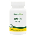 NaturesPlus Raud - 40 mg, 90 tabletti - taimetoitlane, gluteenivaba - 45 serveerimist