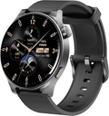TOZO AMOLED S5 Smart Watch (vastus / tee kõned), 1.43" HD Ekraan meestele Naised 100+ Sport Modes Fitness Watchs koos Sleep Monitor, IP68 Veekindel, Silicone Strap Black