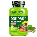 NATURELO üks igapäevane multivitamiin naistele w / Vitamiin B12, 60 Ct, energiatoetus, kogu toit Igapäevane naine Multivitamiinilisand, toitev juuksed / nahk / küünte, mitte-GMO, ilma soja, gluteenivaba, 2 kuu pakkumine
