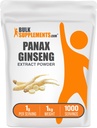 BulkSupplements.com Ginseng Root Extract Powder - Panax Ginseng Supplement, Herbal Supplement - Vegan & Gluten Free, 1g per Serving, 1kg (2.2 lbs) (Pack of 1)