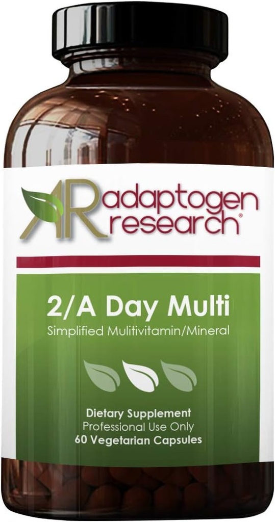 2/A Day Multi | Täiskasvanud multivitamiinilisandi Rauavaba aktiivse folaadi kvartefooliga, kelaatmineraalid, vitamiinid A, B6, C, D, E, K, riboflaviin, tiamiin | 60 taimekapslit
