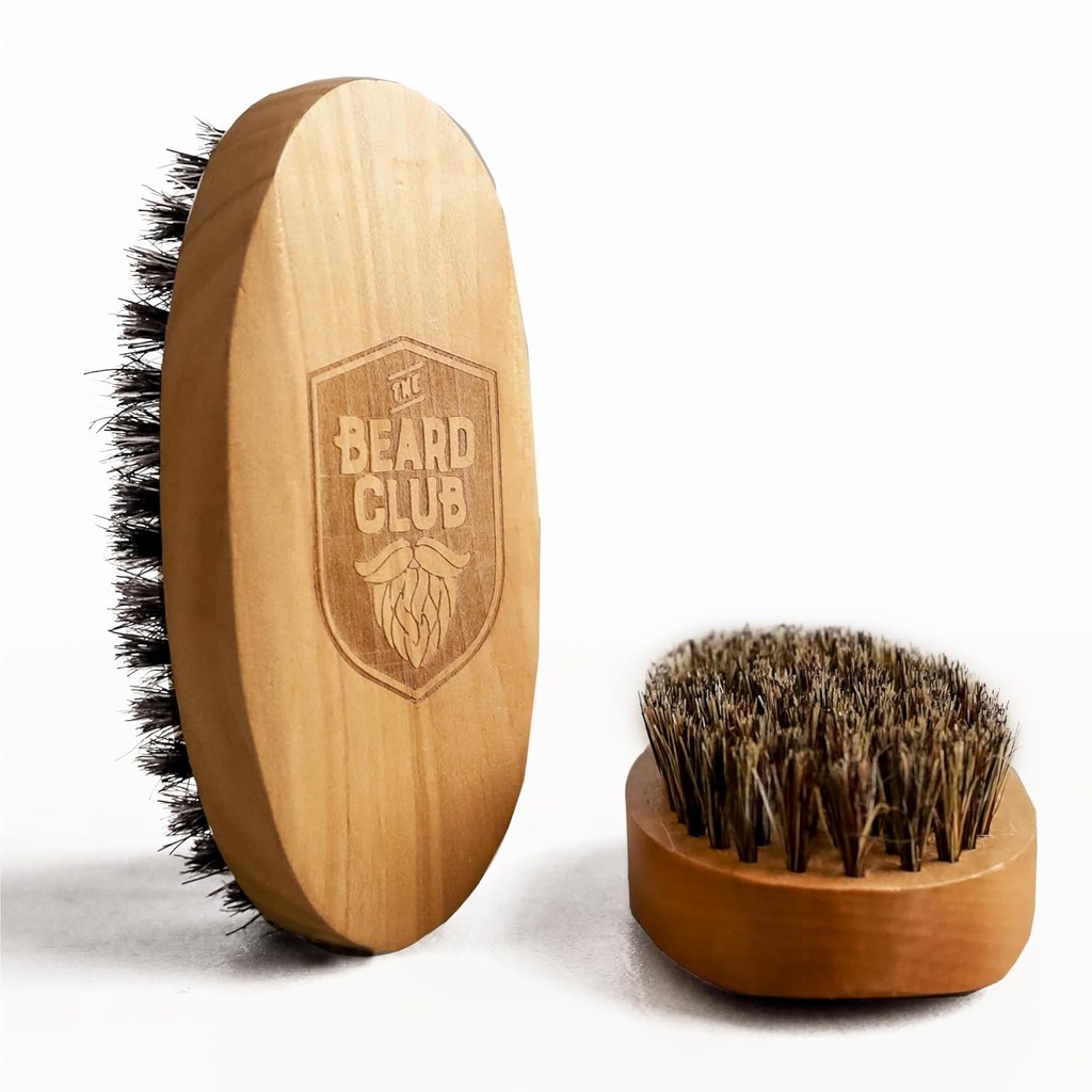 Beard Club Meeste Boar Bristle Brush - Birchwood Grooming Tool Styling, Taming ja terve habe kasvu