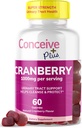 CONCEIVE PLUS Cranberry Gummies - 1000mg Tugevus Cranberry Gummy vitamiinid, kuseteede tervis, 60 Gummy Count, 30 päeva pakkumine