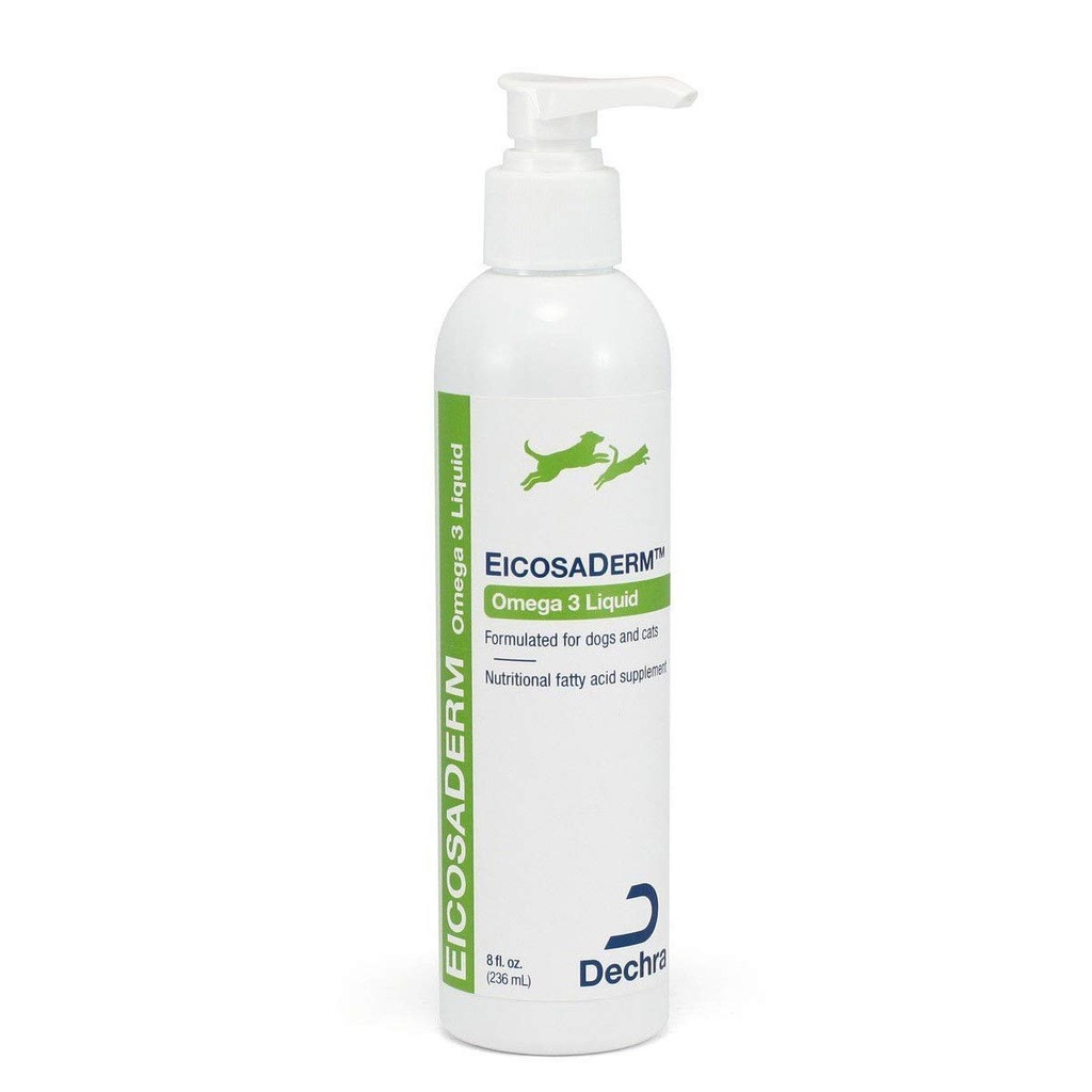 Dechra EicosaDerm Omega 3 Vedelik koertele ja kassidele - Rasvhapete toidulisand, 8 Fl Oz (pakendis 1)