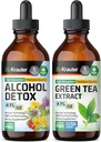 BIO KRAUTER Alcohol Detox Tinktuur 4 Fl. Oz. & Green Tea Extract Tinktuur 4 Fl. Oz.