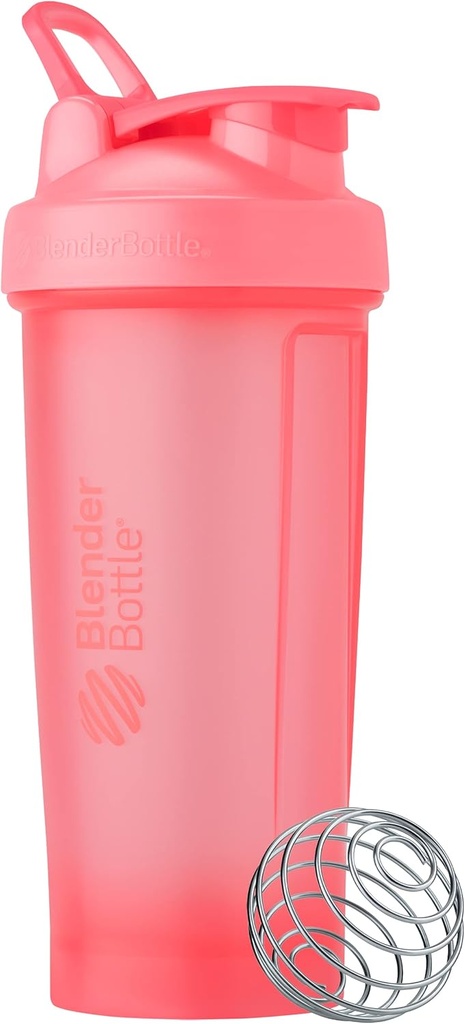 BlenderBottle Classic V2 Shaker Bottle Ideaalne valgu raputamiseks ja enne treeningut, 28-kordne, kerge roosa