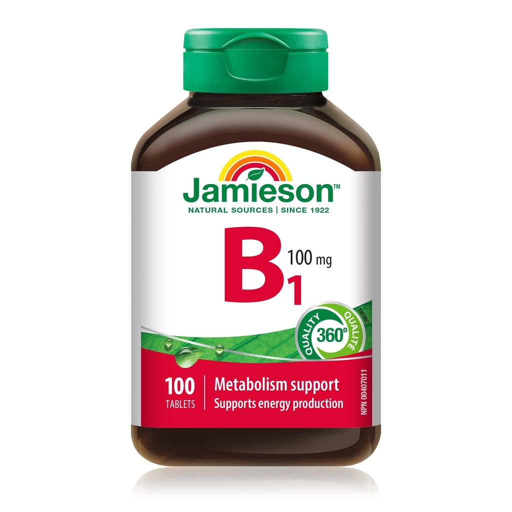 Jamieson Vitamiin B1 ( tiamiin) 100 mg, 100 tabletti