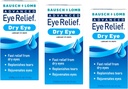 Bausch + Lomb Advanced Eye Relief, määrdeaine silmatilgad kuivadele silmadele, niisutav ja rahustav, pisarad kiireks leevendamiseks, 0,5 Fl Oz