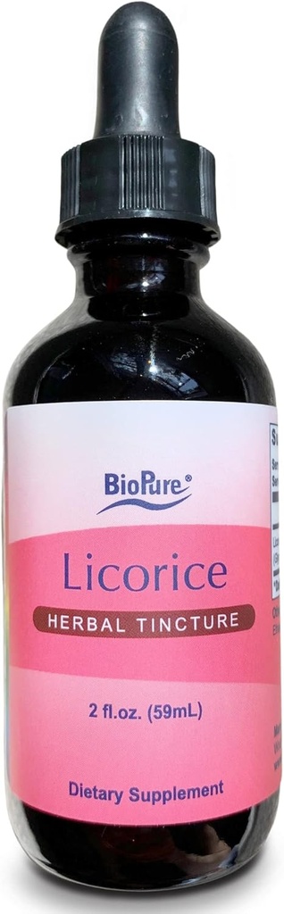 BioPure lagritsa tinktuur – lagritsa juure tugev botaaniline ekstrakt, taimne adaptogeen, mis rahustab kurku ja toetab ülemiste hingamisteede, immuunsüsteemi ja seedetrakti funktsiooni – 2 fl oz