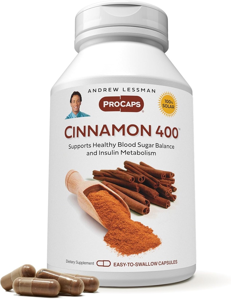 ANDREW LESSMAN Cinnamon 400mg - 60 kapslit - kõrge tugevusega, standardiseeritud ekstrakt. Ei mingeid lisaaineid. Väikesed kergesti neelatavad kapslid