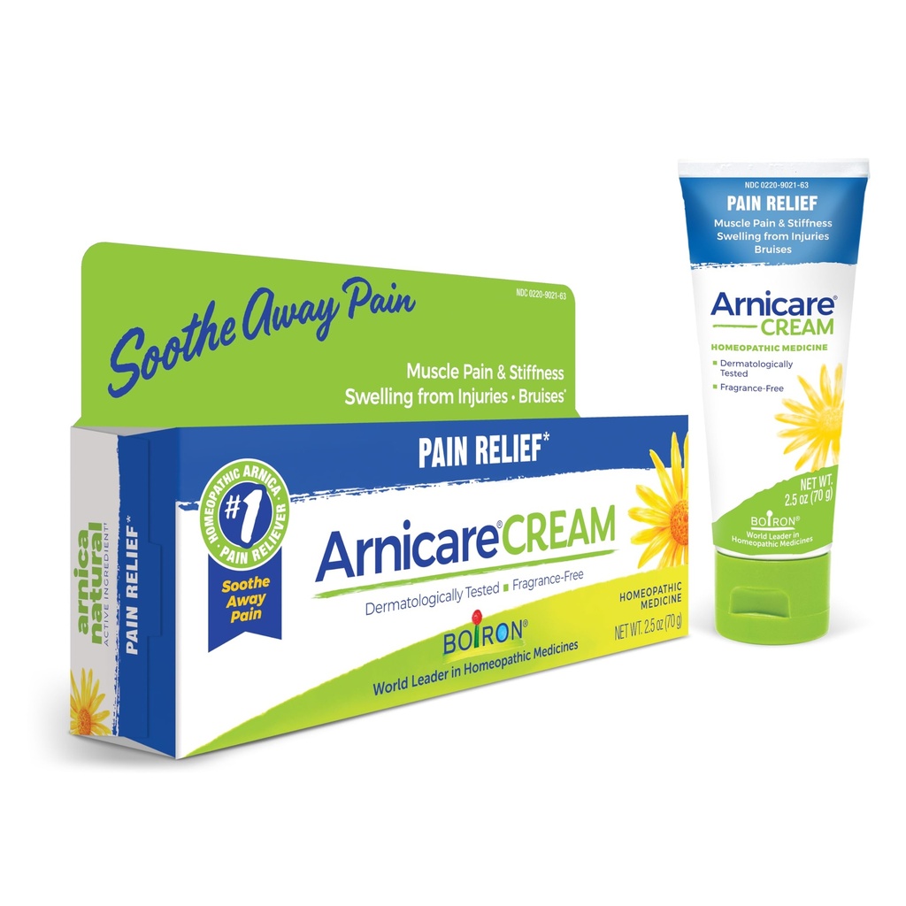 Boiron Arnicare Cream liigesevalu, lihaste valu, turse, valulikkus, jäikus ja sinikad - kiire neelamine ja lõhnavaba - 2,5 oz
