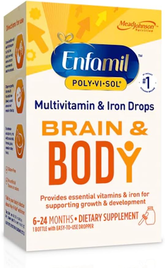 Enfamil Poly-Vi-Sol Multivitamiini lisa tilgad rauaga 50 ml (pakendamine võib varieeruda)