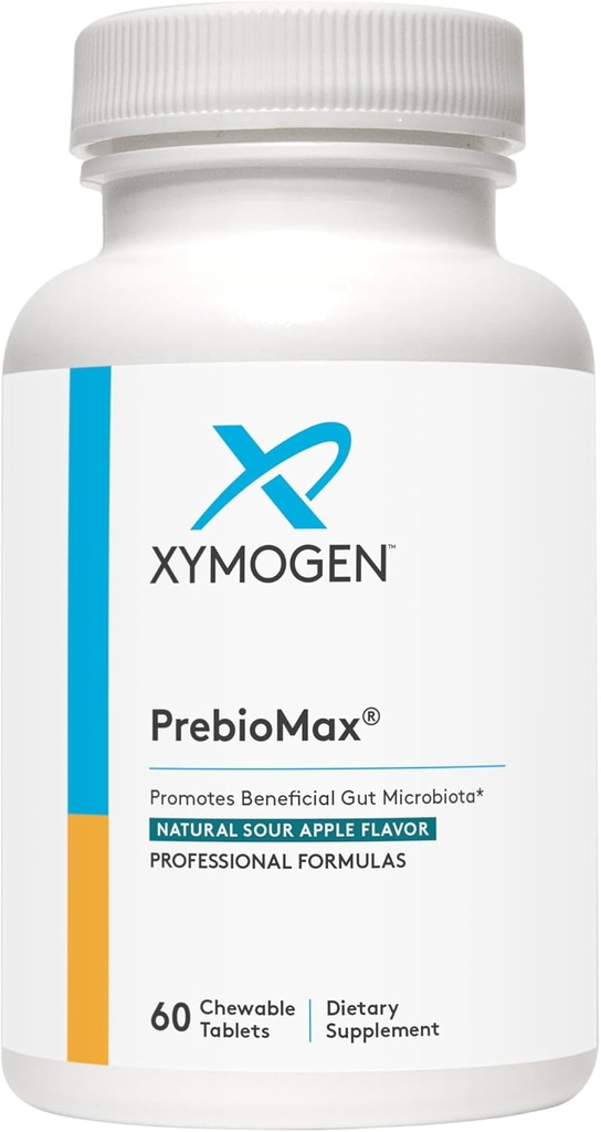 XYMOGEN PrebioMax Prebiootilise kiudaine täiendus - ksülooligosahhariidid (XOS), mis aitavad säilitada seedetrakti tervist + toetada tervislikku mikroobide aktiivsust seedetraktis - hapu õun (60 närimistabletti)
