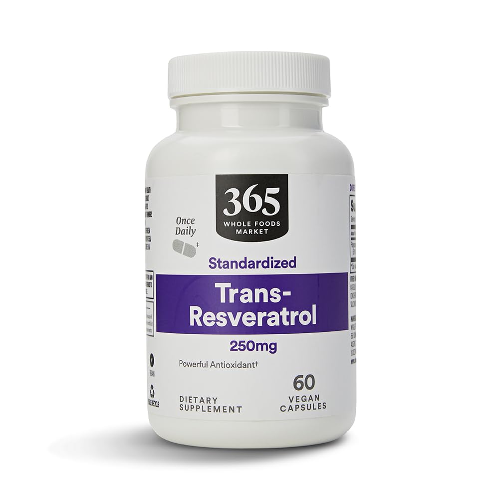 365 by Whole Foods Market, Transresveratrol 250Mg, 60 Vegg Capsule