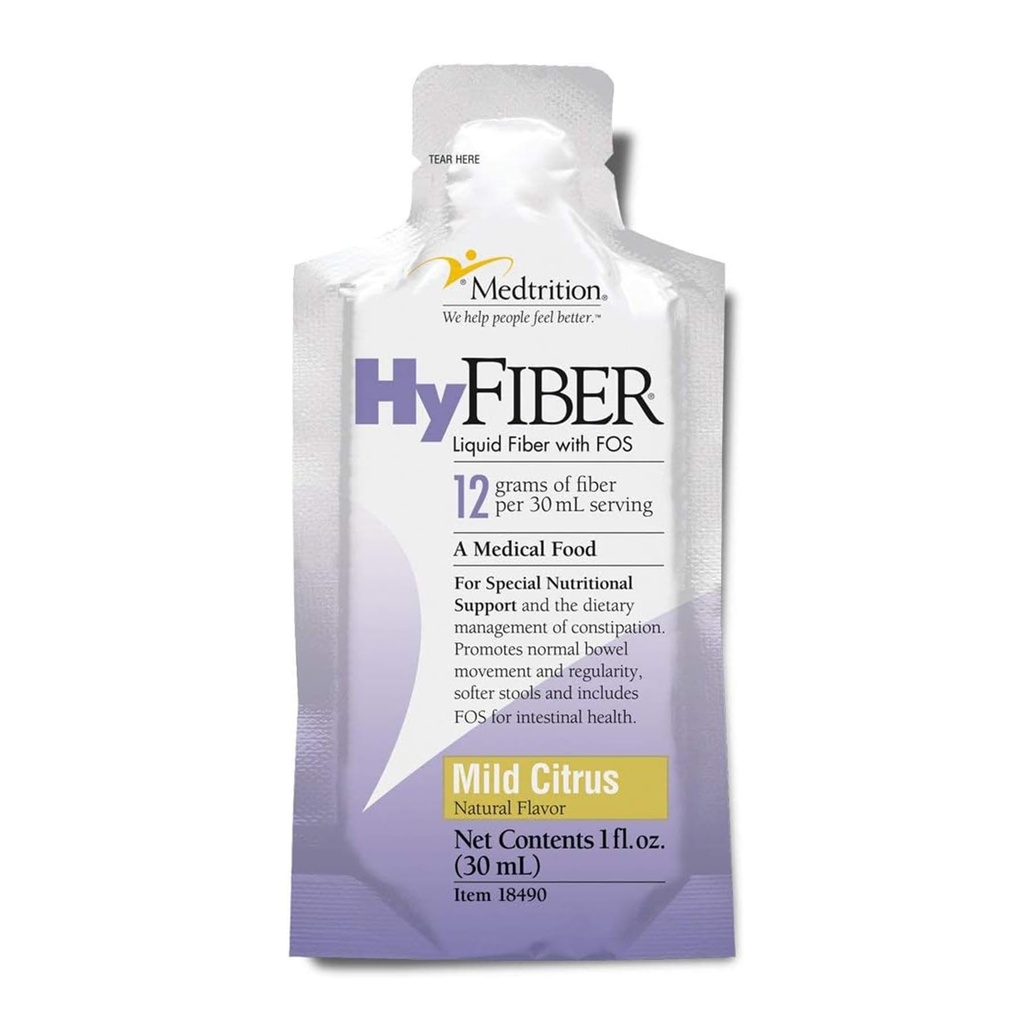 Medtrition HyFiber Daily Vedel kiud regulaarsuse ja pehmete tööriistade jaoks, 12 Grams lahustuv kiud, 1 fl oz 25 Pack