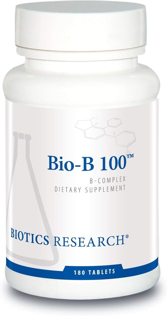 Biotics Research Bio B 100 - B-vitamiini kompleks edendab energiat ja tervist - 180 tabletti