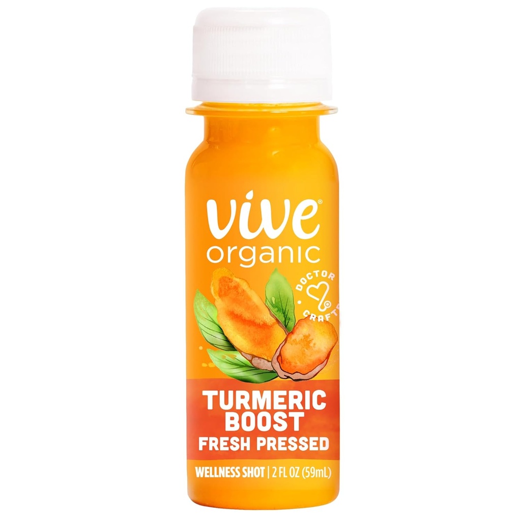 Vive Organic Pure Boost Kurkum Shot (2oz Pudel)