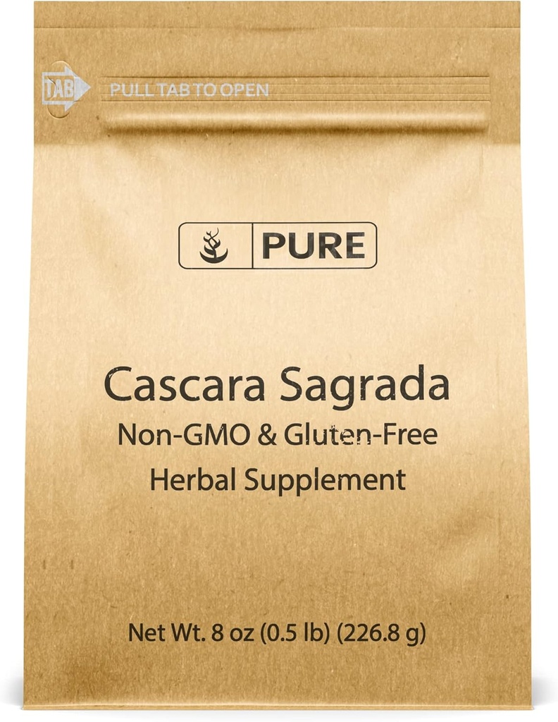 Puhas originaalkoostisosa Cascara Sagrada (8oz) Mitte-GMO & Gluteenivaba, glükosiidid