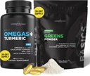 Livingood Daily Omegas ja Rohelised Bundle - Antioksüdantide Rikas