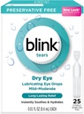 Blink pisarad määrduvad silmatilgad Mõõdukas kuiv silm, 25 loend - 0,01 oz (4 pakendit)
