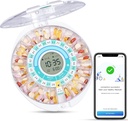 Zoksi Upgrade Bluetooth Smart Automatic Pill Dispenser, Elektrooniline Ravimi Dispenser Eakatele, 28 Kompartments Meditsiini Korraldaja Heli / Valgus / Rakendushäirega