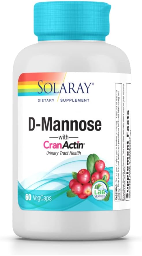 Solaray D-Mannose koos CranActiniga - 60 taimetoitlast kapslit