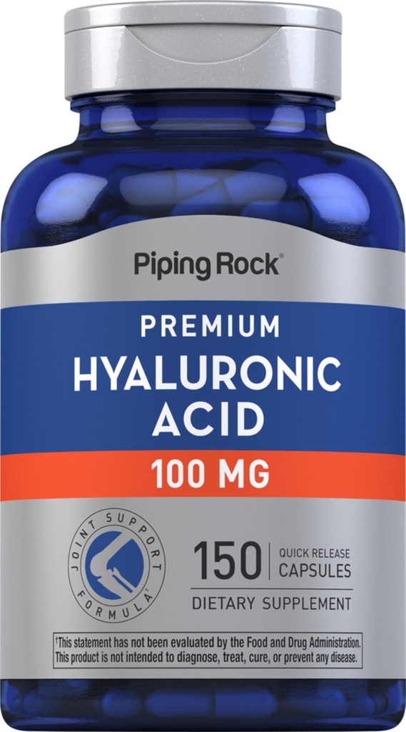 Torukivi hüaluroonhappe lisand | 100 mg | 150 kapslit | naatriumhüaluronaadina | Mitte-GMO, Gluteenivaba