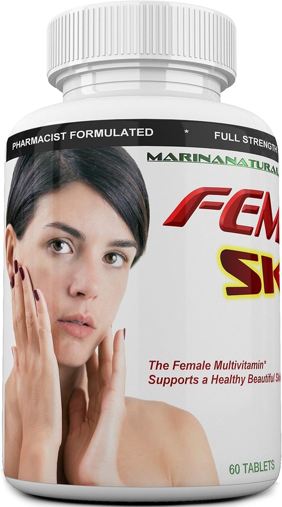FEMVIT naha multivitamiinid, multi-Minerals & Herbal ekstraktid nooremale nahale. Vananemisvastane, kortsudevastane kollageeni, hüaluroonhappe ja biotiiniga. 60 tabletti (mitte kreemi)