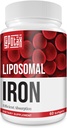 Liposomal Fe Iron Supplement for Women, 65 mg Iron Supplement with Folic Acid & Vitamin B12 for Men, Daily Blood & Energy Support for Adults Iron Deficiency 60 Softgels (1 Bottle)